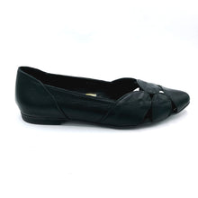 Carica l'immagine nel visualizzatore di Gallery, Bueno WS0716 nero ballerina in pelle con punta sfilata