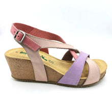 Carica l'immagine nel visualizzatore di Gallery, Bionatura 37MARAT M2507 sandalo in nabuk con cinturino posteriore dotato di sottopiede imbottito in pelle e zeppa di 7 cm