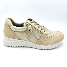 Carica l'immagine nel visualizzatore di Gallery, Enval 1264833 avorio scarpa giornaliera in pelle e camoscio con lacci e cerniera, e dotata di soletta estraibile in memory foam