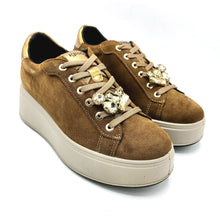 Carica l'immagine nel visualizzatore di Gallery, Igi&co 8671244 cuoio sneakers donna in pelle scamosciata con decorazione removibile di strass
