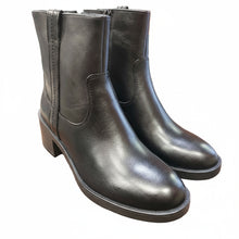Carica l'immagine nel visualizzatore di Gallery, Vueva WH497H04 nero stivaletto donna in pelle con tacco di 5 cm e cerniera laterale