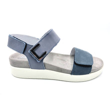 Carica l'immagine nel visualizzatore di Gallery, Enval 7788511 avio sandalo basso linea comoda con tomaia in nabuk e chiusura con tripla fascia in velcro