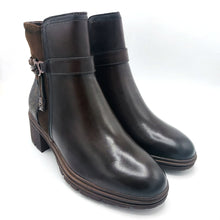 Carica l'immagine nel visualizzatore di Gallery, Tamaris 1-25823-45 mocca stivaletto in pelle e camoscio con chiusura a cerniera