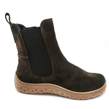 Carica l'immagine nel visualizzatore di Gallery, Easynrose 1037-005 marrone stivaletto basso in pelle scamosciata con chiusura con cerniera ed elastico laterale