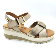 Carica l'immagine nel visualizzatore di Gallery, Valleverde VGI321W bronzo sandalo in pelle con braccialetto alla caviglia e un morbido sottopiede in pelle