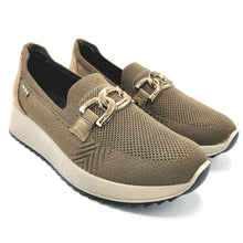 Carica l'immagine nel visualizzatore di Gallery, Enval 2285222 taupe sneaker donna in tessuto elasticizzato traspirante e impermeabile con soletta estraibile in memory foam