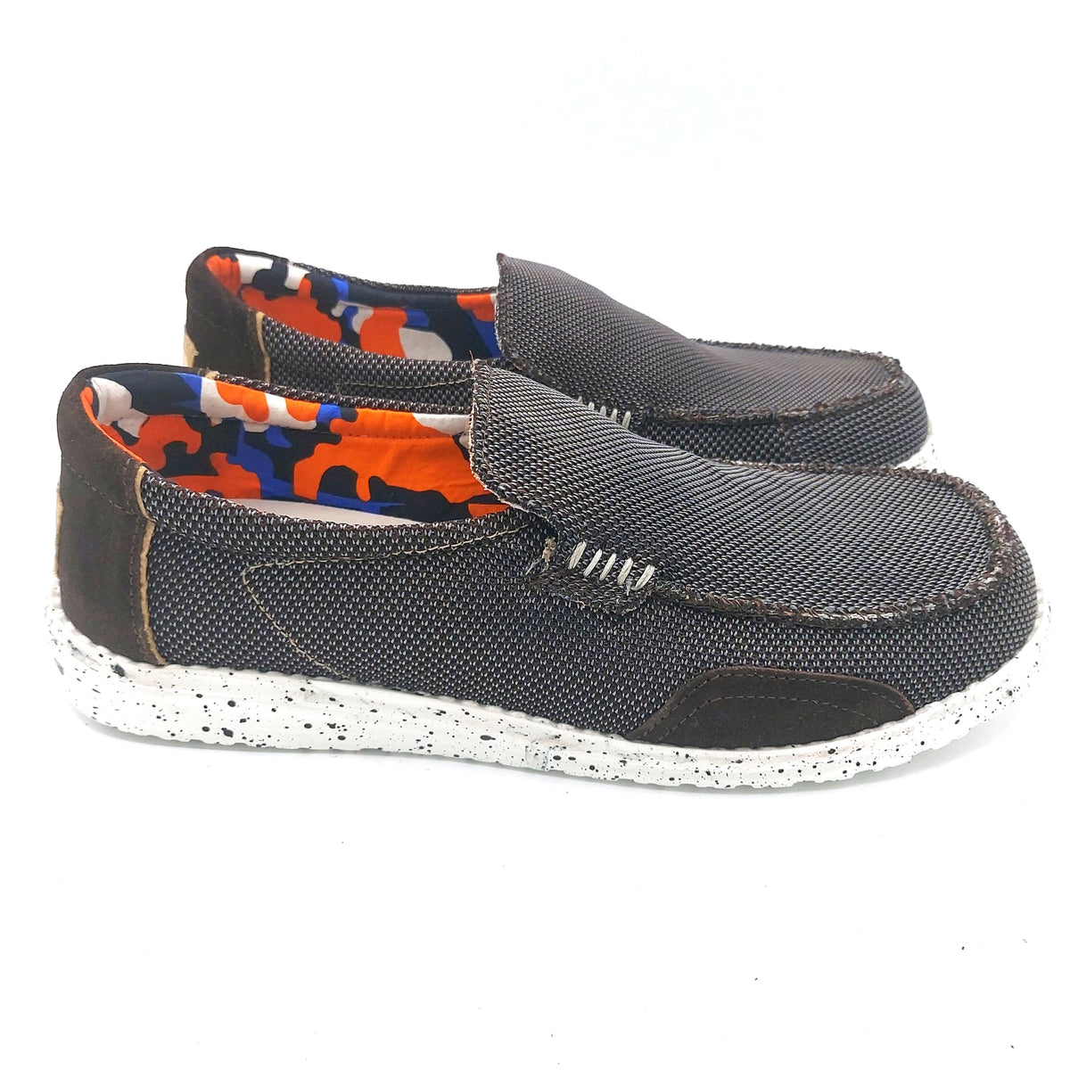 Kamsa JOE marrone slip on uomo in tessuto Cippone shoes