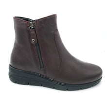 Carica l'immagine nel visualizzatore di Gallery, Easynrose 1016-013 bordeaux stivaletto linea comoda in morbida pelle e chiusura con doppia cerniera

