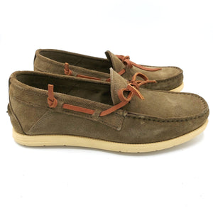 CaféNoir RT6020 taupe mocassino uomo in pelle scamosciata con laccio in cuoio