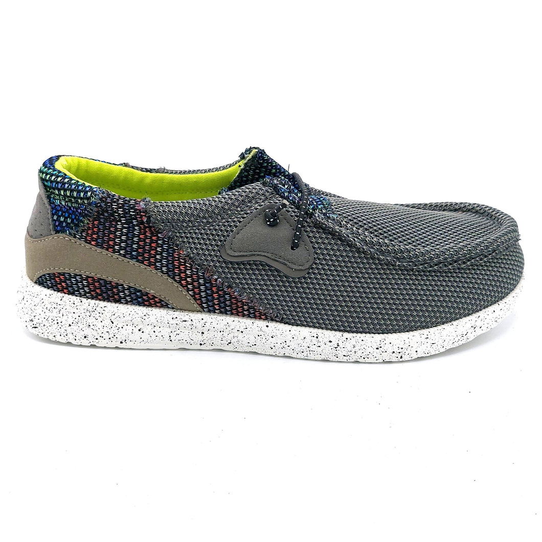 Kamsa THEO grigio slip on in tessuto con laccio elasticizzato