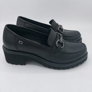 Valleverde 28M100 nero mocassino donna in pelle con morsetto decorativo e suola gomma micro