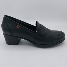 Carica l&#39;immagine nel visualizzatore di Gallery, Valeria&#39;s 9541 nero mocassino donna in pelle linea comoda con tacco 4,5 cm
