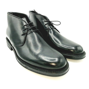 Bryan shoes 498 nero polacchine classiche uomo stringate in vera pelle