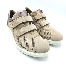 Carica l&#39;immagine nel visualizzatore di Gallery, Enval 5758733 beige sneakers donna con tomaia traforata e doppio stretch con soletta estraibile in memory foam
