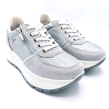 Carica l&#39;immagine nel visualizzatore di Gallery, Igi&amp;co 5663711 argento sneakers donna con lacci e zip 
