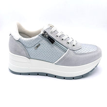 Carica l&#39;immagine nel visualizzatore di Gallery, Igi&amp;co 5663711 argento sneakers donna con lacci e zip
