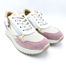 Carica l&#39;immagine nel visualizzatore di Gallery, Enval 5772811 bianco e rosa sneakers donna con lacci e cerniera
