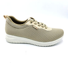 Carica l&#39;immagine nel visualizzatore di Gallery, Enval 5764733 beige sneakers donna bassa con lacci elasticizzati e tomaia in tessuto
