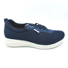 Carica l&#39;immagine nel visualizzatore di Gallery, Enval 5764711 blu sneakers donna basse con lacci elasticizzati e tomaia in tessuto
