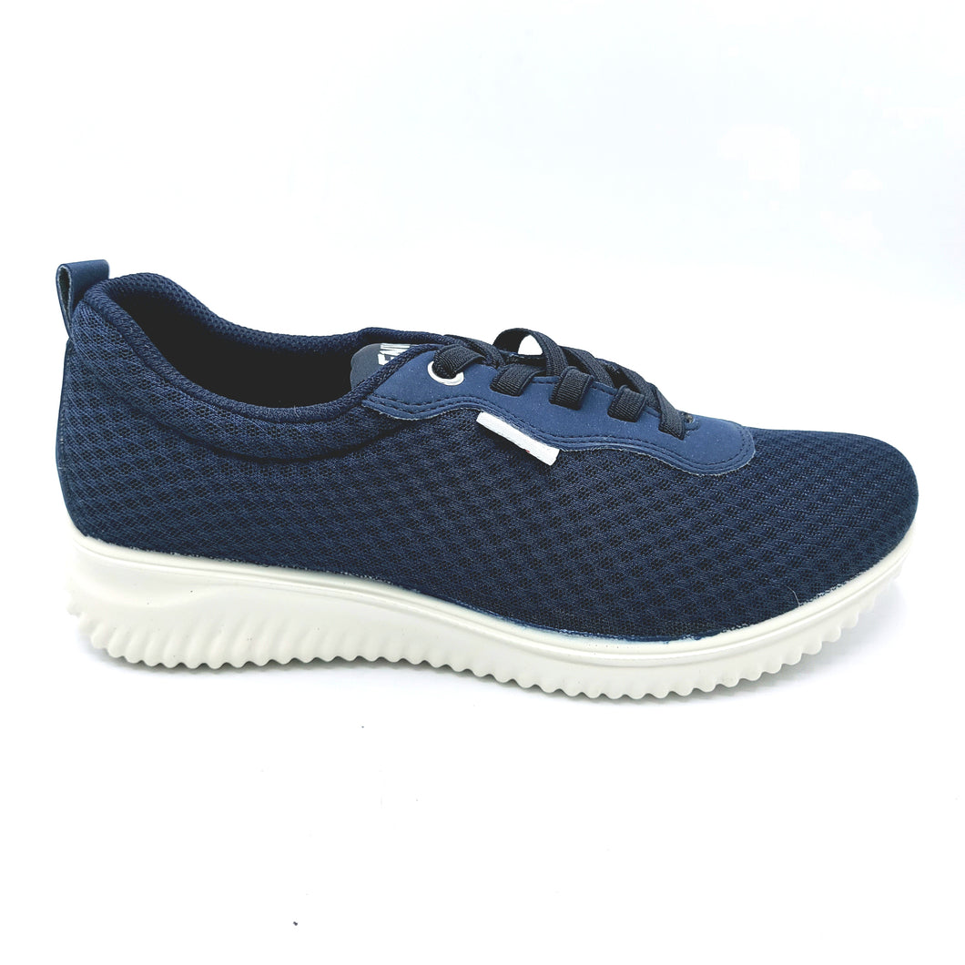 Enval 5764711 blu sneakers donna basse con lacci elasticizzati e tomaia in tessuto