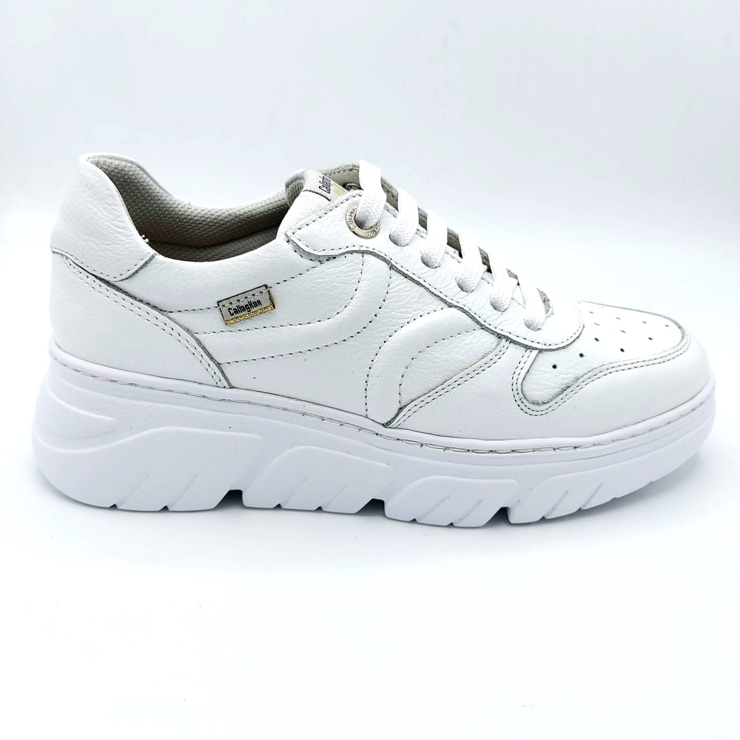 Callaghan 51806 bianco sneakers bianche stringare donna con soletta estraibile