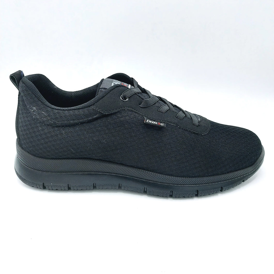 Enval 5729400 nero sneakers uomo in tessuto con lacci elasticizzati e soletta estraibile in memory foam