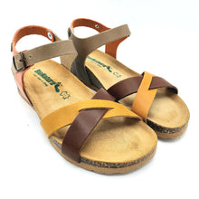 Carica l'immagine nel visualizzatore di Gallery, BioNatura 12FREGENE toronto M2410 sandali incrociati in pelle multicolor con braccialetto
