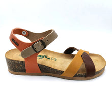 Carica l'immagine nel visualizzatore di Gallery, BioNatura 12FREGENE toronto M2410 sandali incrociati in pelle multicolor con braccialetto
