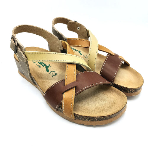 BioNatura 12A826 M2403 sandalo in pelle con sottopiede imbottito e anatomico