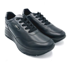 Carica l&#39;immagine nel visualizzatore di Gallery, Enval 6776300 nero sneakers donna con lacci, dotata di soletta estraibile in memory foam e una suola in gomma con sistema antishock
