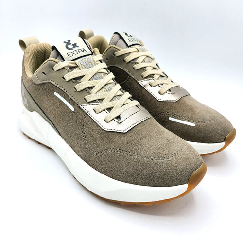 Extra 6699911 taupe sneakers con tecnologia Gore-tex in pelle scamosciata e soletta estraibile in memory foam