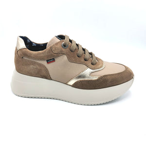 Callaghan 60301 visone sneaker donna in pelle e camoscio con lacci, e suola con sistema adaptaction "che si adatta al piede"