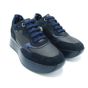 Callaghan 60301 blu sneaker donna in pelle e camoscio con lacci, e suola con sistema adaptaction "che si adatta al piede"