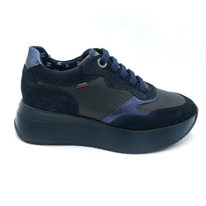 Callaghan 60301 blu sneaker donna in pelle e camoscio con lacci, e suola con sistema adaptaction "che si adatta al piede"