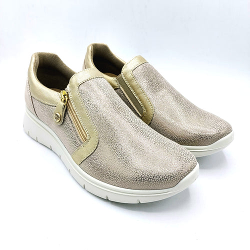 Enval 7767122 platino sneakers donna con zip, dotata di soletta estraibile in memory foam