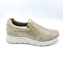Carica l&#39;immagine nel visualizzatore di Gallery, Enval 7767122 platino sneakers donna con zip, dotata di soletta estraibile in memory foam
