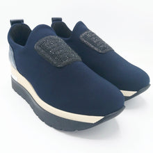 Carica l&#39;immagine nel visualizzatore di Gallery, Comart 9B4880 blu slip on donna in tessuto con soletta estraibile
