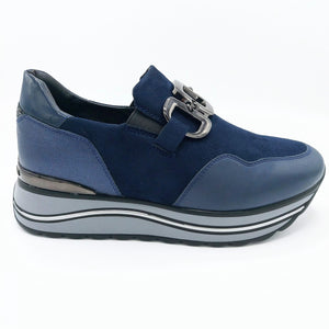 Donna serena 7Q4958DS blu sneakers donna con accessorio