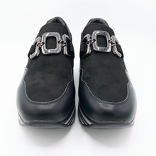 Carica l&#39;immagine nel visualizzatore di Gallery, Donna serena 7Q4958DS nero sneakers donna con accessorio
