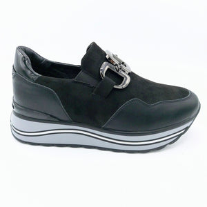 Donna serena 7Q4958DS nero sneakers donna con accessorio