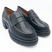 Carica l&#39;immagine nel visualizzatore di Gallery, Easy&#39;nRose 955-034 nero mocassino donna in pelle con suola in gomma
