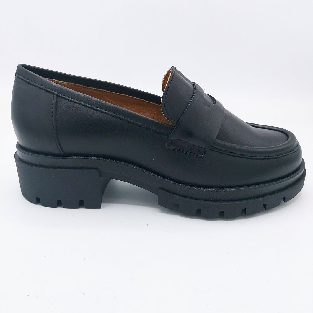 Easy'nRose 955-034 nero mocassino donna in pelle con suola in gomma