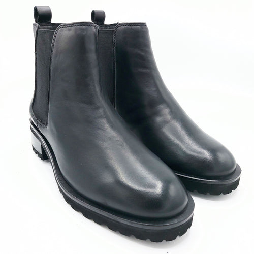 Evoca EW2300 nero stivaletto basso donna in pelle con doppio elastico