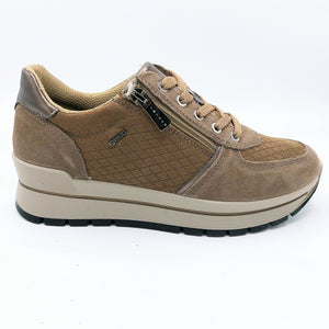 Igi&co 4672911 beige sneakers in camoscio con lacci e cerniera con soletta estraibile