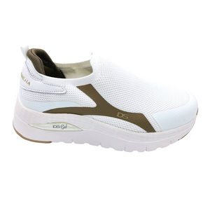 Donna serena 145672DM bianco slip on donna in tessuto con suola in gel
