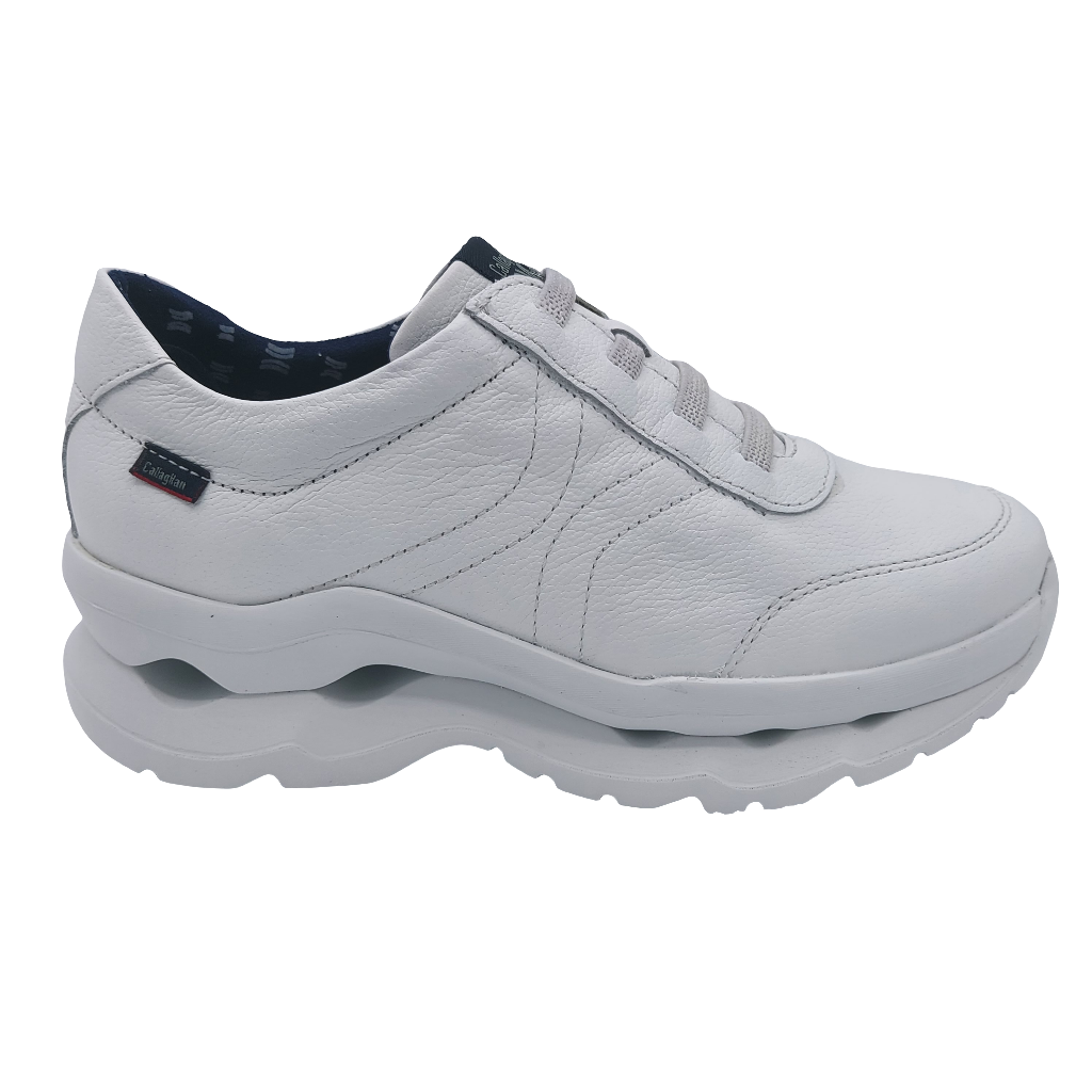 Callaghan 18822 bianco sneakers donna in pelle con finti lacc e una suola adaptaction iper-ammortizzante