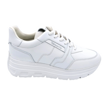 Carica l&#39;immagine nel visualizzatore di Gallery, Tamaris 1-23710-44 bianco sneakers donna in pelle stringata con soletta estraibile in memory foam
