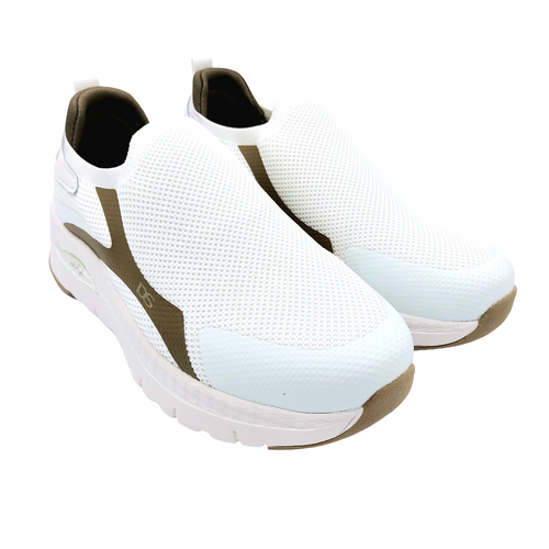 Donna serena 145672DM bianco slip on donna in tessuto con suola in gel