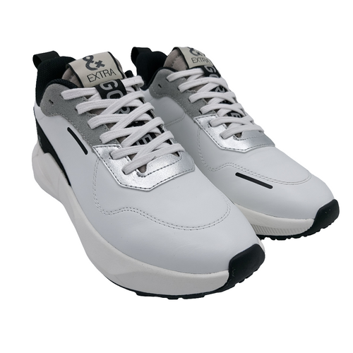 Extra 6699933 bianco sneakers donna in pelle stringata con tecnologia Gore-tex