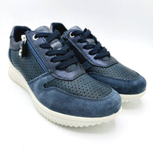 Carica l'immagine nel visualizzatore di Gallery, Enval 1264822 jeans scarpa giornaliera in pelle e camoscio con lacci e cerniera, e dotata di soletta estraibile in memory foam

